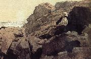 Winslow Homer, A boy sitting on the rocks